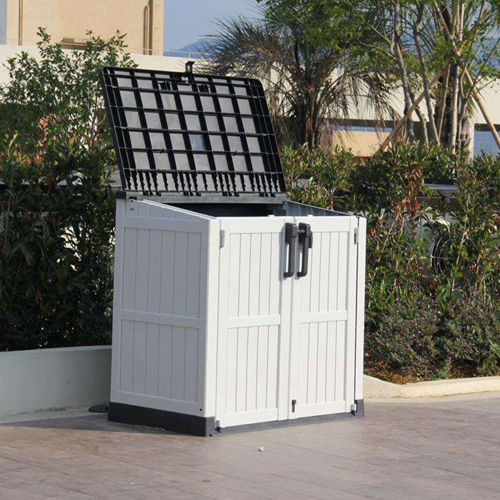 Horizontal Storage Box Waterproof Outdoor Storage Cabinet Shed