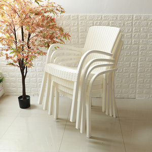 Stackable outdoor plastic PP rattan  chair dinning chair for garden