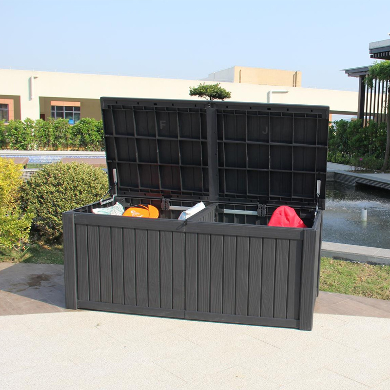 Largy Patio Garden Tool Storage Shed Plastic Deck Box For Outdoor