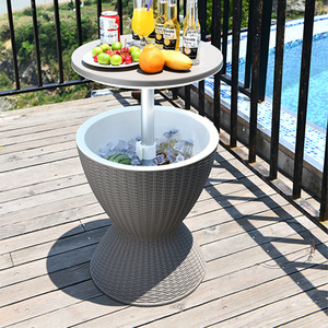 2 in 1 Cooler Pop Up Bar Table Outdoor Cooler Box With Table