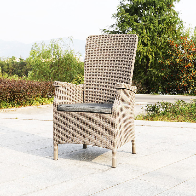 Weatherproof Restaurant Garden Outdoor Porch Rattan Dinning Armchairs