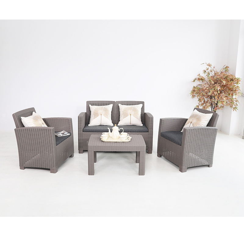 Leisure Patio Outdoor Furniture Garden Sofa Chair Rattan Sofa Lounge Set