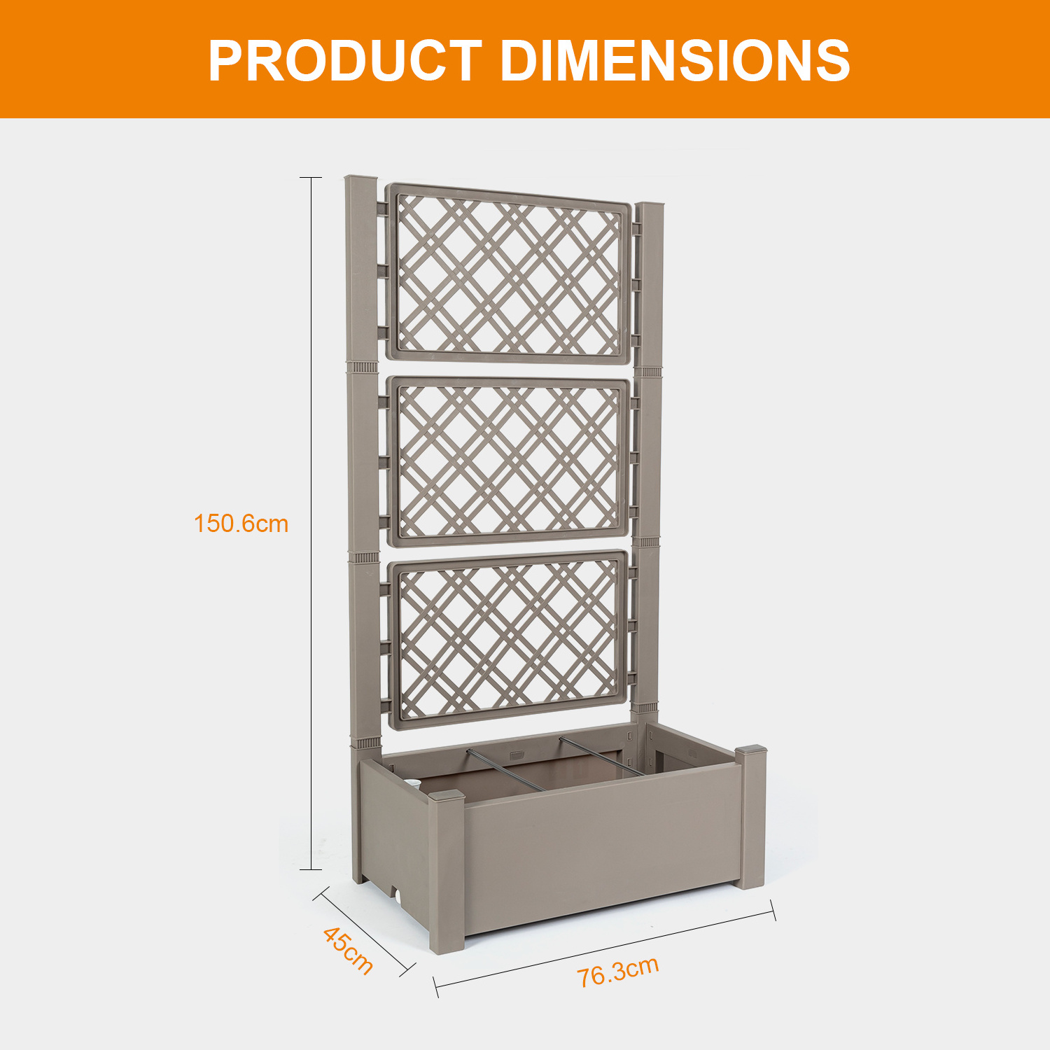 Easy to assemble plastic planting vegetables flower rectangular raised garden bed planter boxes