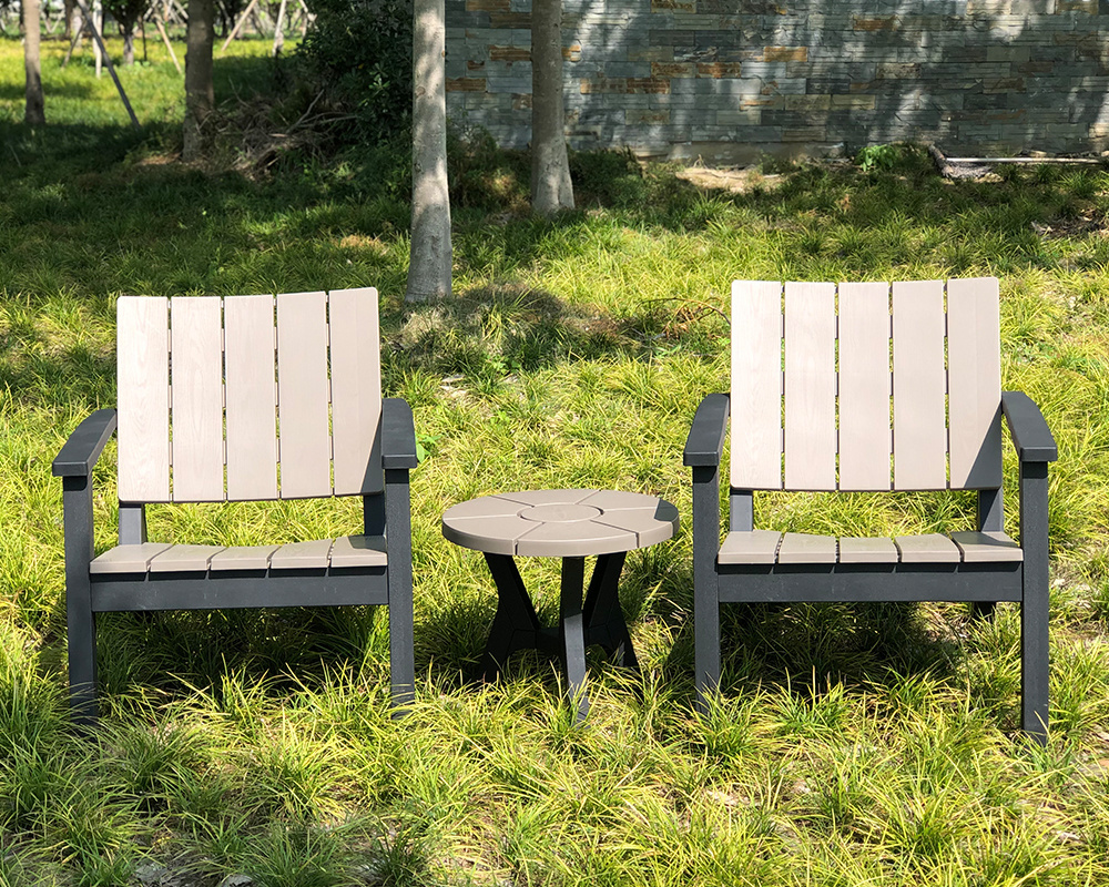 Garden furniture set outdoor chair and table with 2 single chair and 1 round table