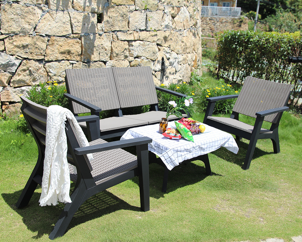 All weather rattan look outdoor patio garden furniture sofa set