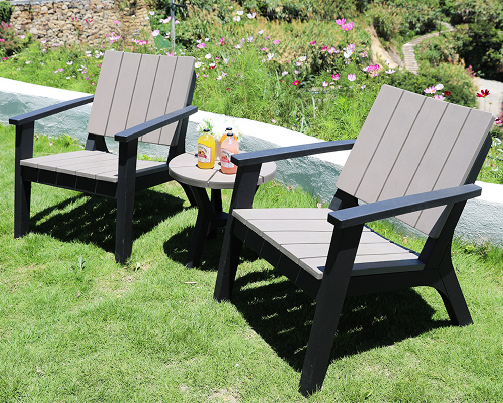 Garden furniture set outdoor chair and table with 2 single chair and 1 round table