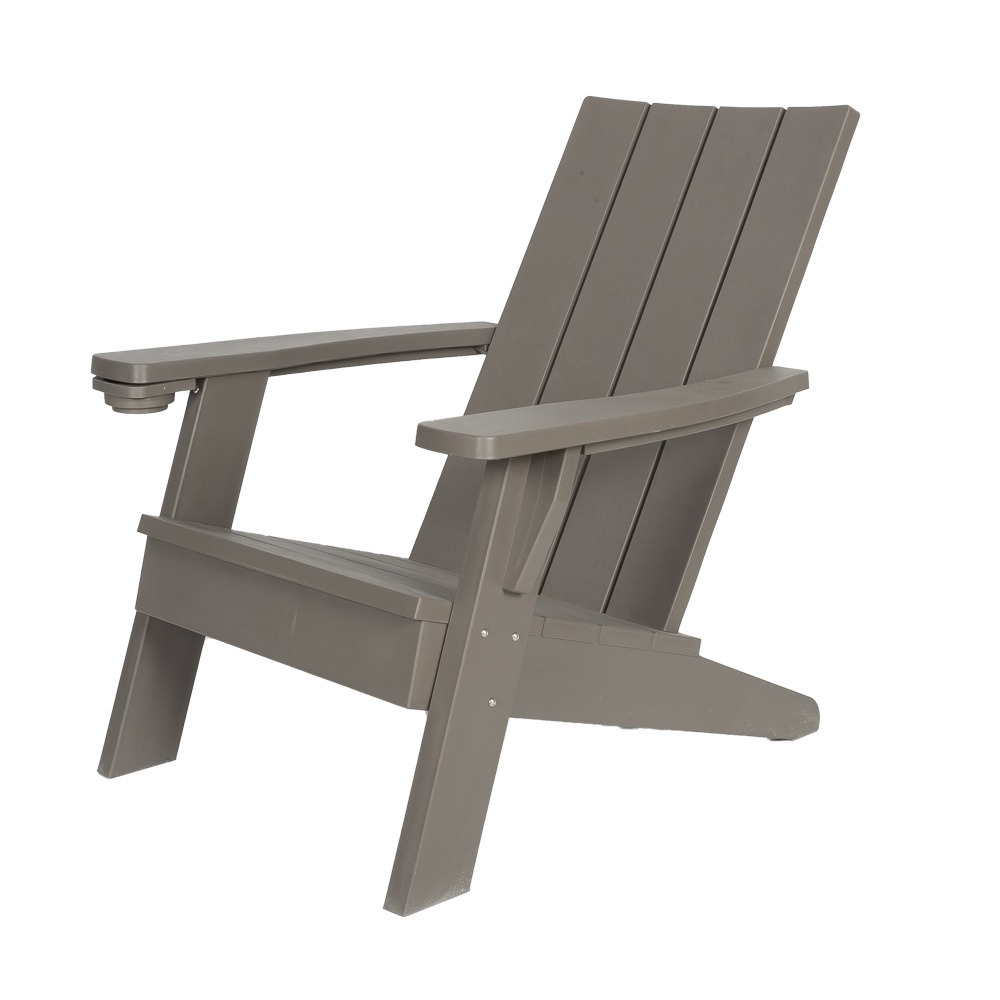 High Quality Waterproof Patio Garden Chair Plastic Adirondack Chair with Cup Holder