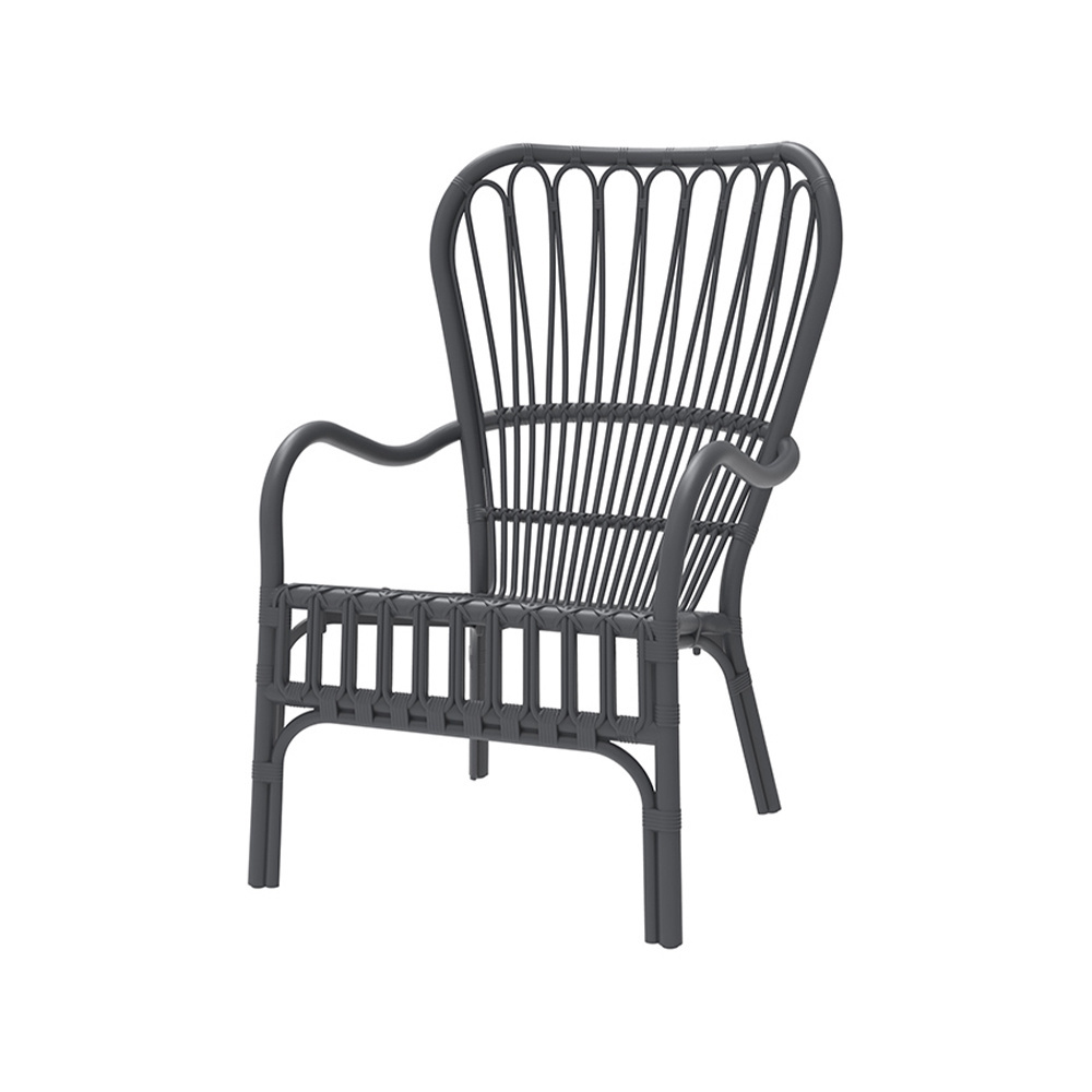 Colorful weather-proof lightweight stackable elegant rattan outdoor dining monoblock chair