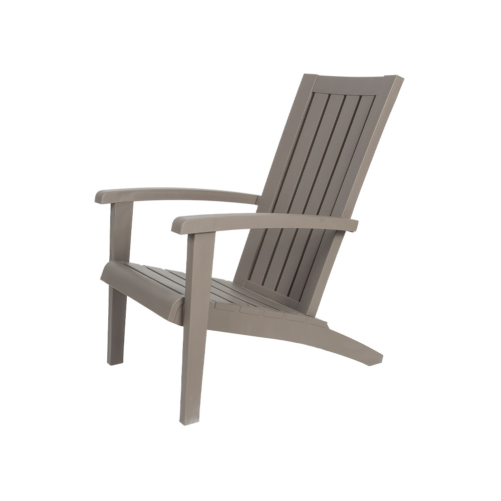 All-weather ergonomic design recycled resin adirondack chair