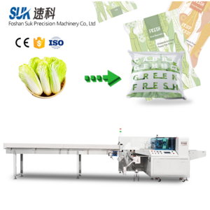 Vegetable Fruit Bread Cabbage Pillow Type Horizontal Packing Sealing Machine