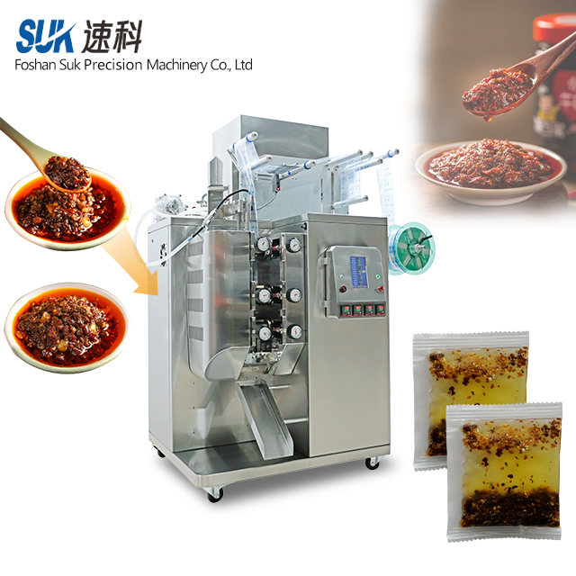 Automatic Three Side Seal Vertical Mini Sauce Sachet Liquid Yogurt Honey Packaging Machine