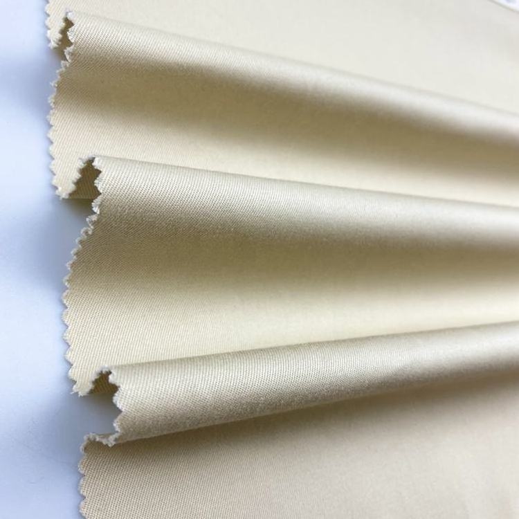 Woven twill 230gsm peached dyed spandex elastance cotton thick khaki fabric for making pants coat