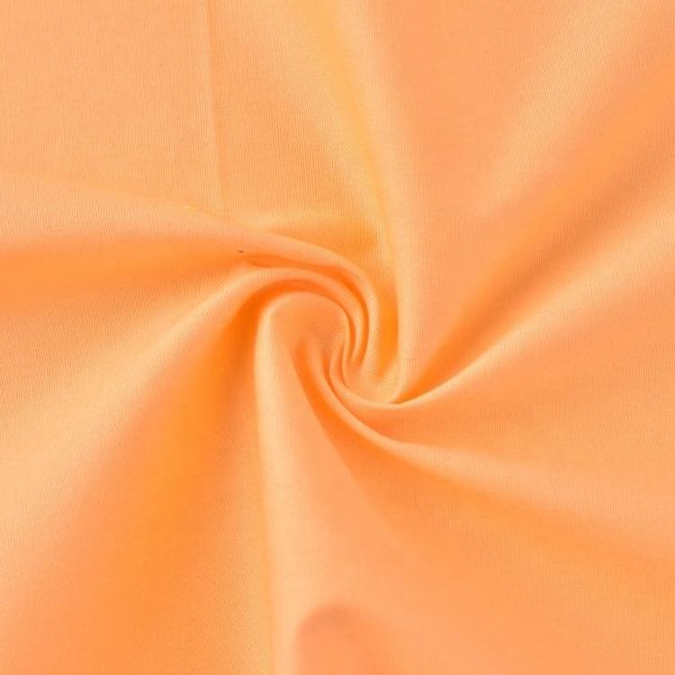 Soft solids dyed plain organic 120gsm 40s quick-dry spandex stretch woven poplin cotton fabric for clothing