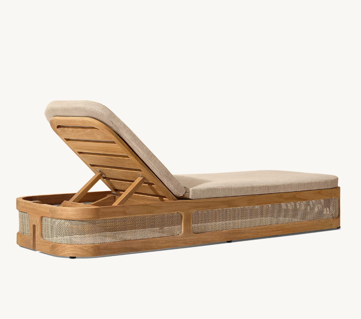 TRIESTE Wholesale Modern Style Sunbed Outdoor Furniture Lounge Must-have Daybed Solid Teak Outdoor Chaise Lounge Chairs