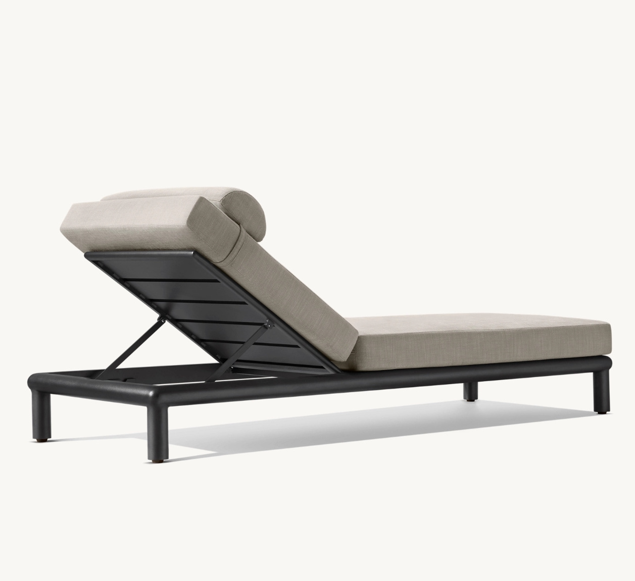 PALMA High End Aluminium Sunbed With Thick Cushion Outdoor Furniture Luxury Garden Furniture Sunlounger Modern Lounge Chaise