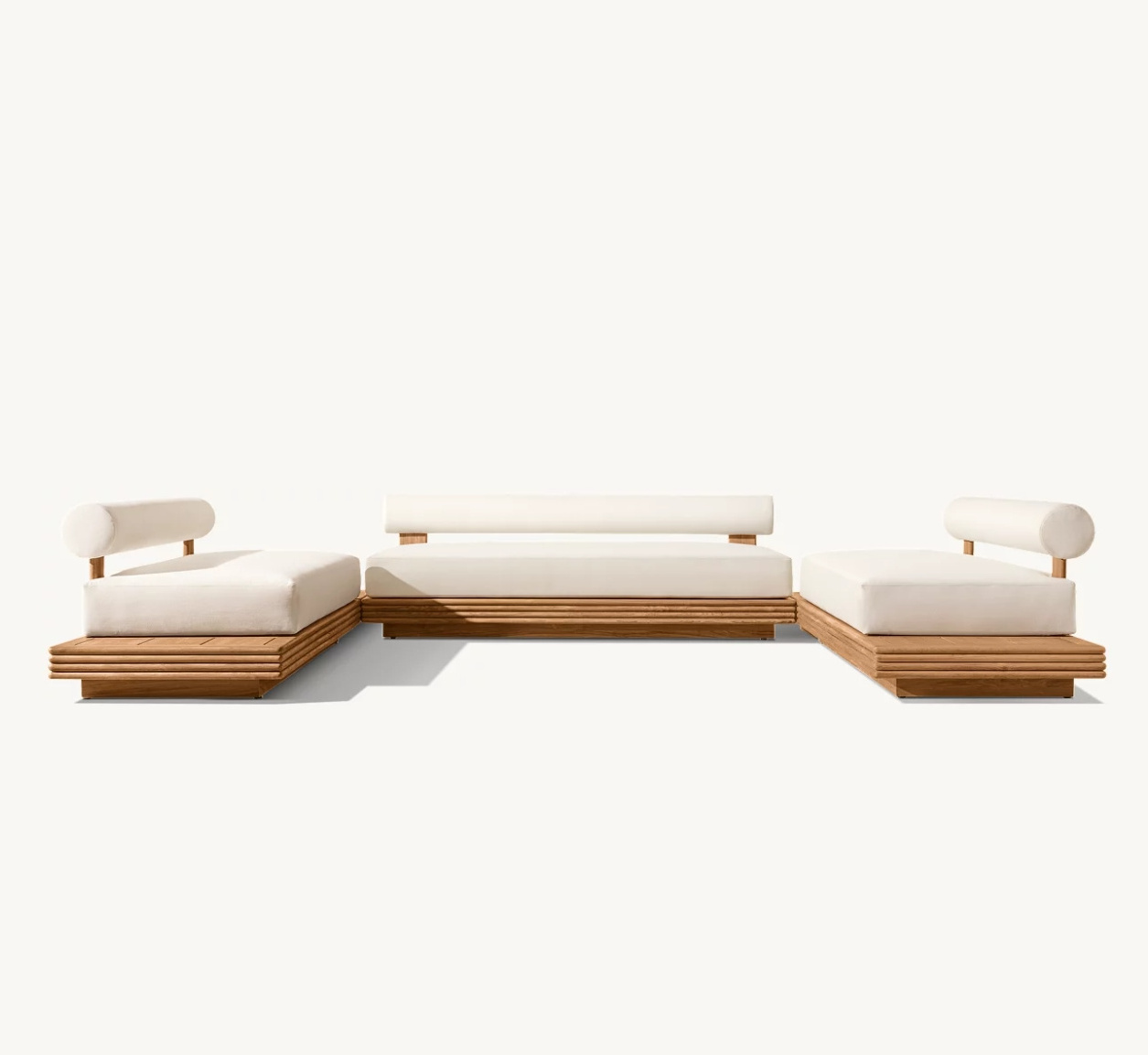 BONDI New Design Luxury Excellent Quality Teak Modular U-Sectional Sofa Set Furniture Outdoor for Hotel Resort