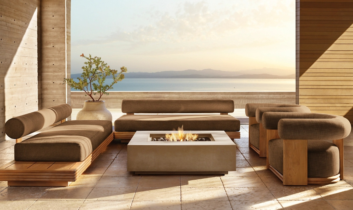 BONDI New Design Luxury Excellent Quality Teak Modular U-Sectional Sofa Set Furniture Outdoor for Hotel Resort