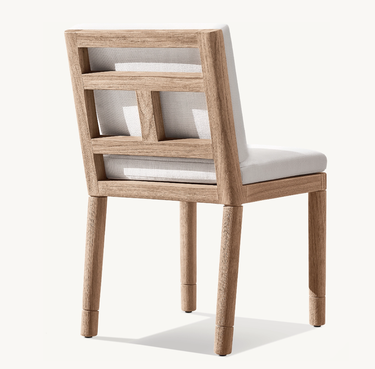 MIRAMAR Modern Design Armless Dinning Chair Outdoor Garden Dining Furniture Untreated Solid Teak Wood Dining Side Chair