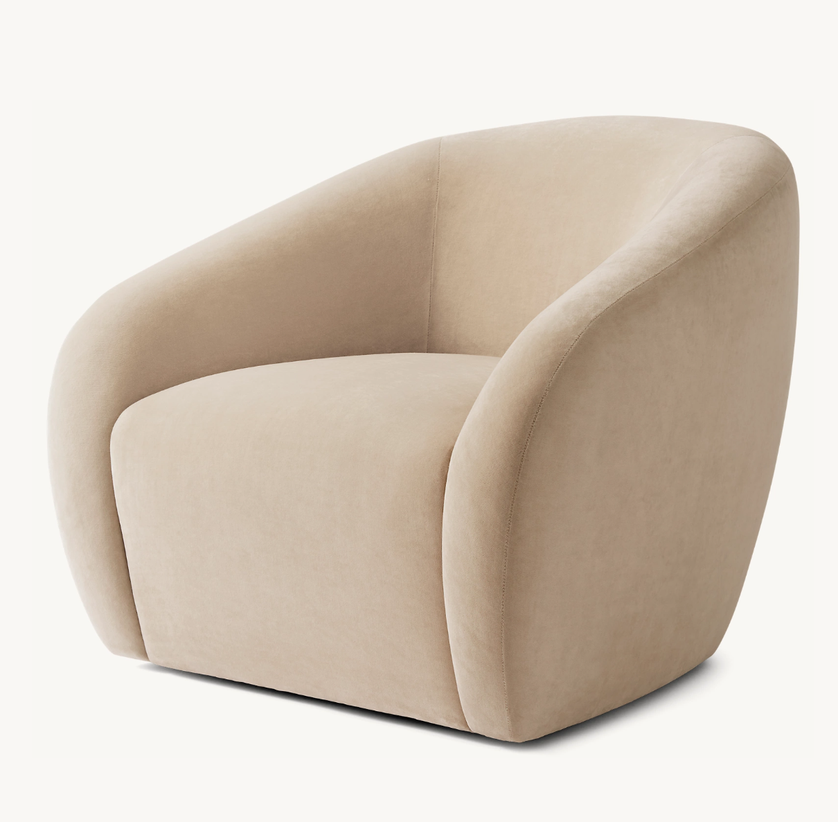 SOFIA SWIVEL CHAIR Modern Apartment Hotel Lounge Custom Color One Seat Leisure Custom Fabric Curved Swivel Living Room Chairs