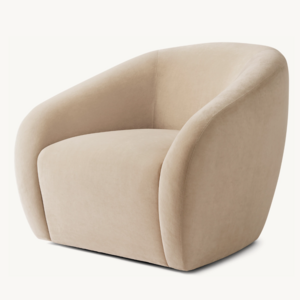 SOFIA SWIVEL CHAIR Modern Apartment Hotel Lounge Custom Color One Seat Leisure Custom Fabric Curved Swivel Living Room Chairs