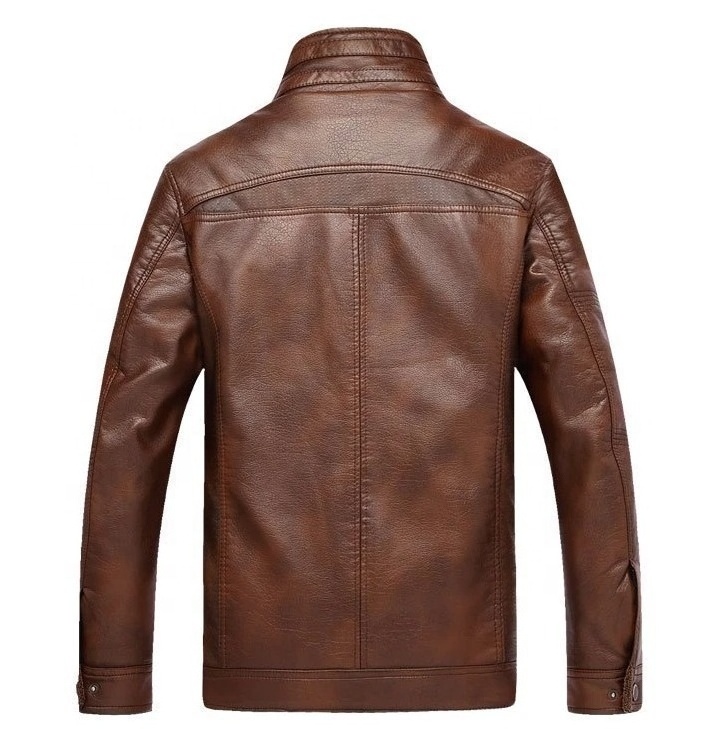 Factory Direct New Custom Genuine Leather Winter Zip Up Jackets For Men Motorcycle Biker Casual Windbreaker Formal Business Coat