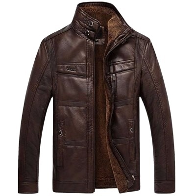 Factory Direct New Custom Genuine Leather Winter Zip Up Jackets For Men Motorcycle Biker Casual Windbreaker Formal Business Coat