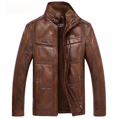 Factory Direct New Custom Genuine Leather Winter Zip Up Jackets For Men Motorcycle Biker Casual Windbreaker Formal Business Coat