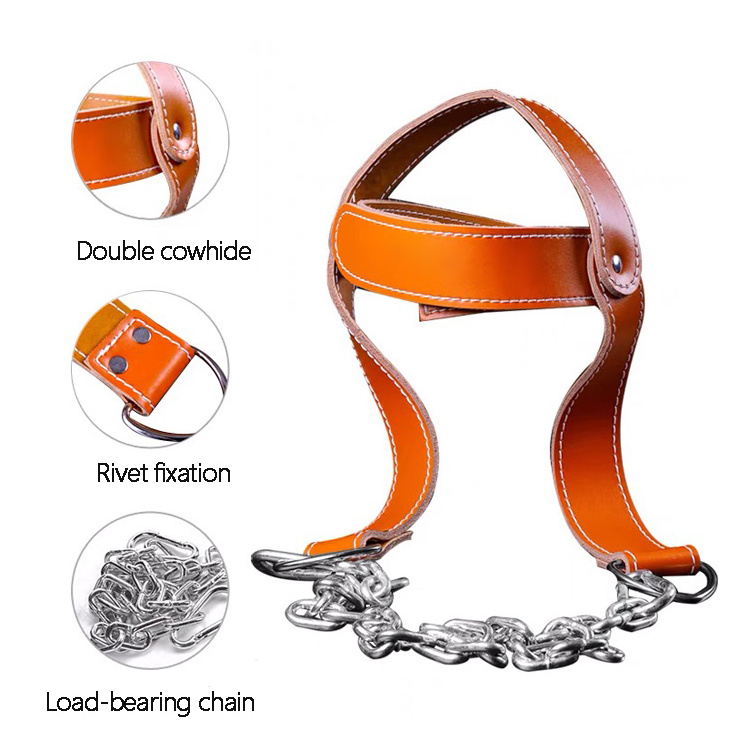 Adjustable Exerciser Dipping Builder Neck Head Harness trainer with D-Hook attachment for Weight Lifting Chain Harness