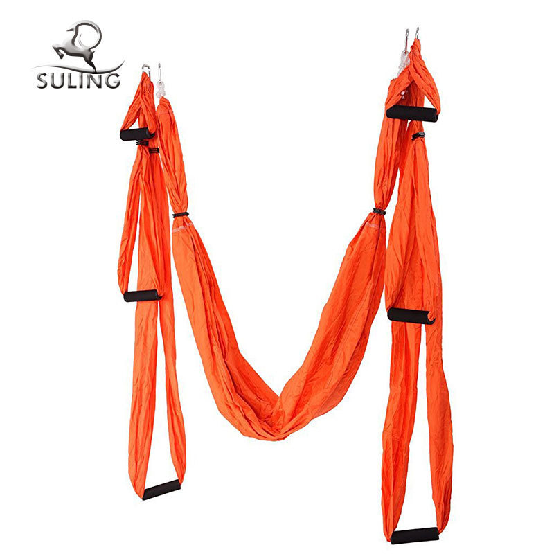 Wholesale exercise use pilates nylon flying aerial yoga swing hammock