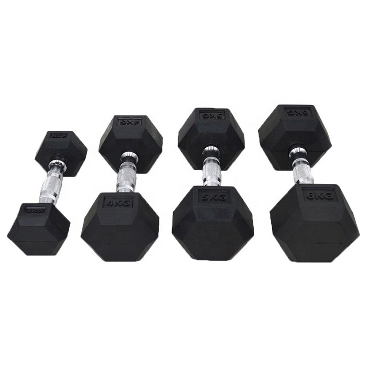 Home Gym Use Weight Equipment Hexagonal Cast Adjustable Rubber Iron Paint Hex Dumbbell Sets With Dumbbell Rack