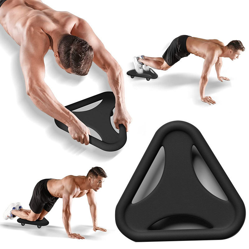 Core Coaster Abdominal muscle abs Trainer Wheel Roller Exercise with Knee Mat