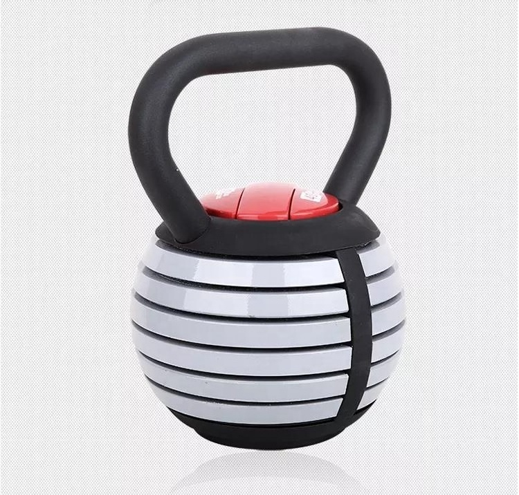 Home Fitness Equipment Custom Logo Cast Iron  Competition Steel 20lb 40lb Adjustable Kettlebell For Strength Training