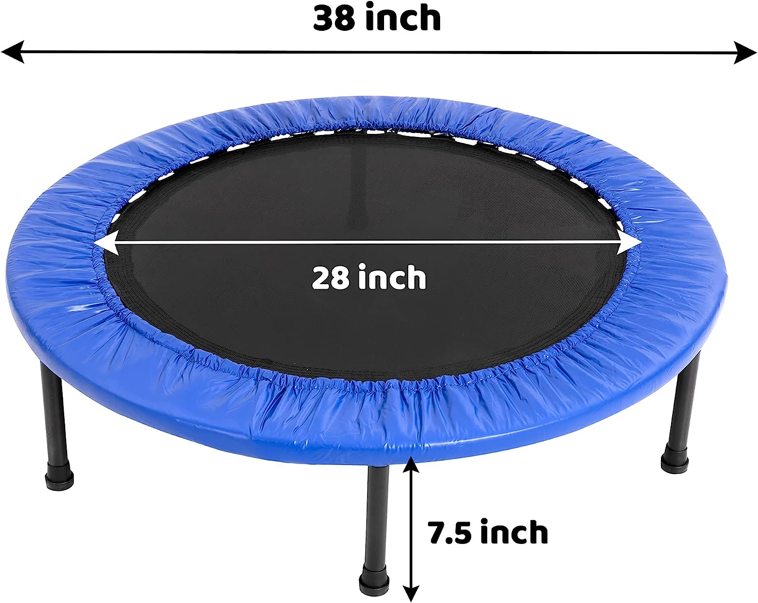 Mini Foldable Rebounder Spring Cover 38inch Small Fitness Trampoline for adult