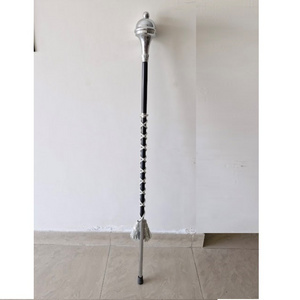 SI - DRUM MAJOR'S MACE/STAVE BLACK WITH SILVER SILK CORD