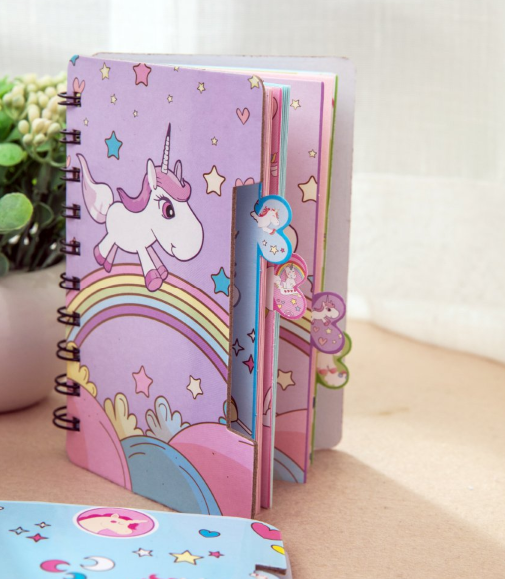 Girl Heart Notepad Unicorn Book Notebook 80k Small Fresh Coil Book