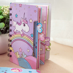 Girl Heart Notepad Unicorn Book Notebook 80k Small Fresh Coil Book