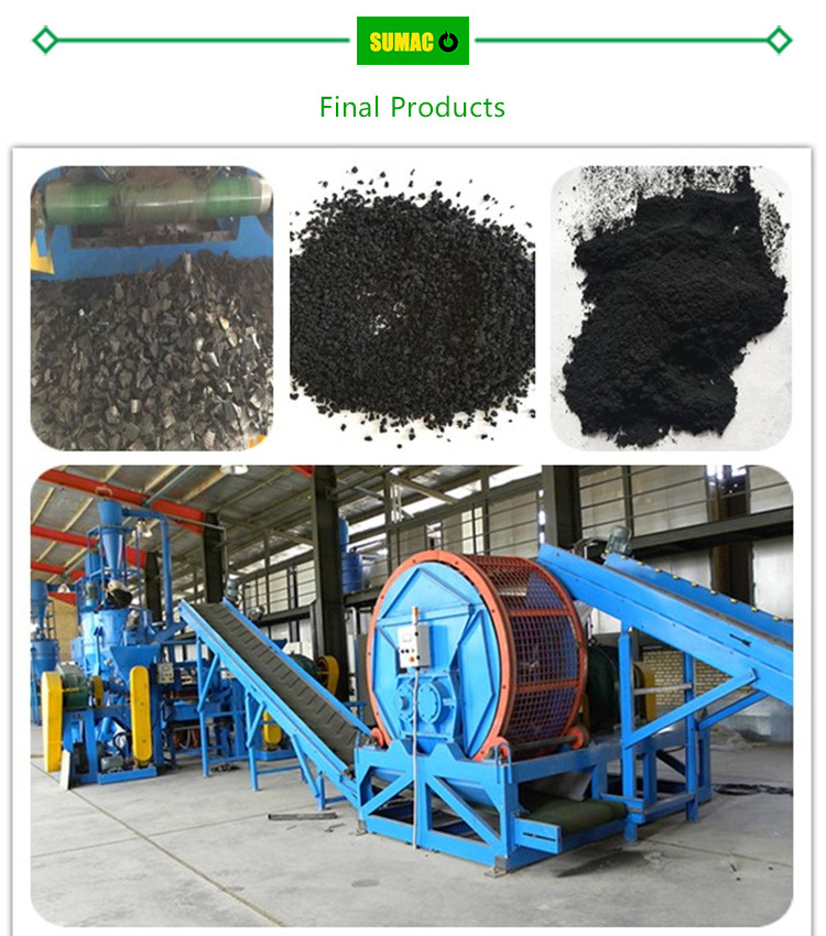 tire crusher tire recycling machine,pyrolysis machine waste tire recycling machine,rubber powder making machinery