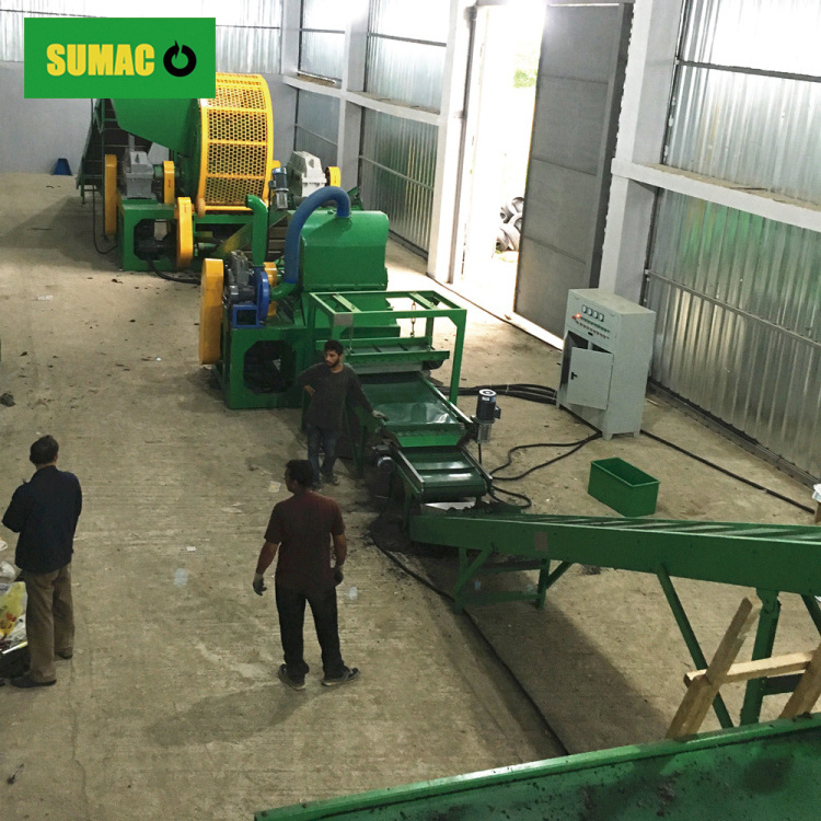 Recycled Rubber Tile Tyre Powder Making Machinery Production Line Rubber Tire Recycling Machine