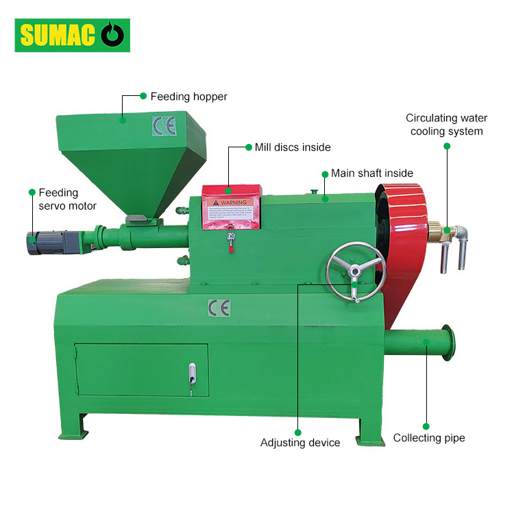 Rubber powder and rubber granules tyre recycling fine grinder