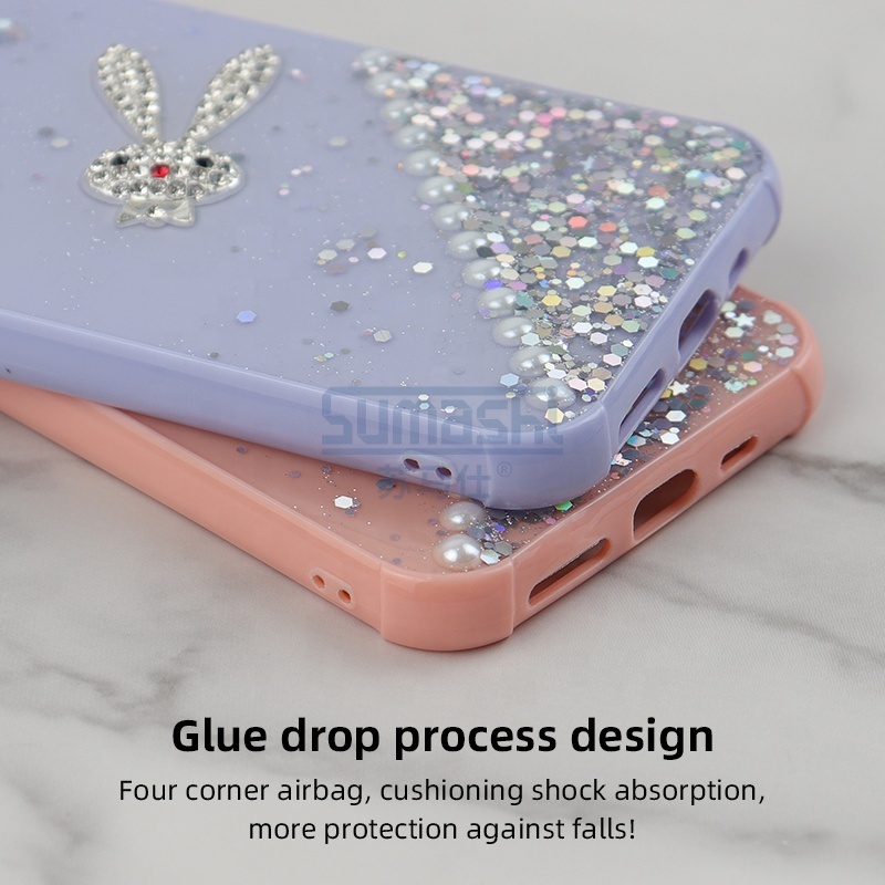 Ins Diamond cute Glitter Soft Phone Case For Iphone 13 14 12pro 12pro Max Women Phone Case