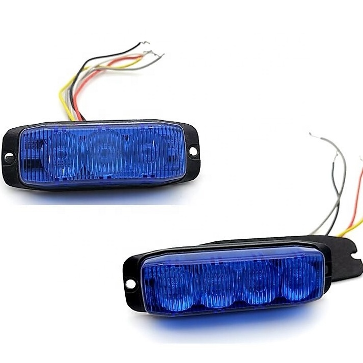 ECE R65  led flashing grill lights high power Blue Led Warning Strobe Light  LED Surface Mount headlight