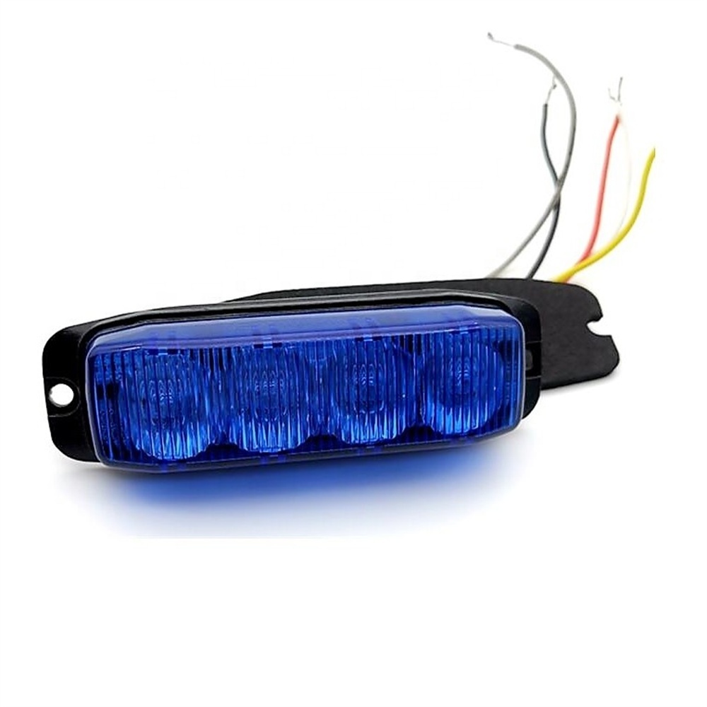 ECE R65  led flashing grill lights high power Blue Led Warning Strobe Light  LED Surface Mount headlight