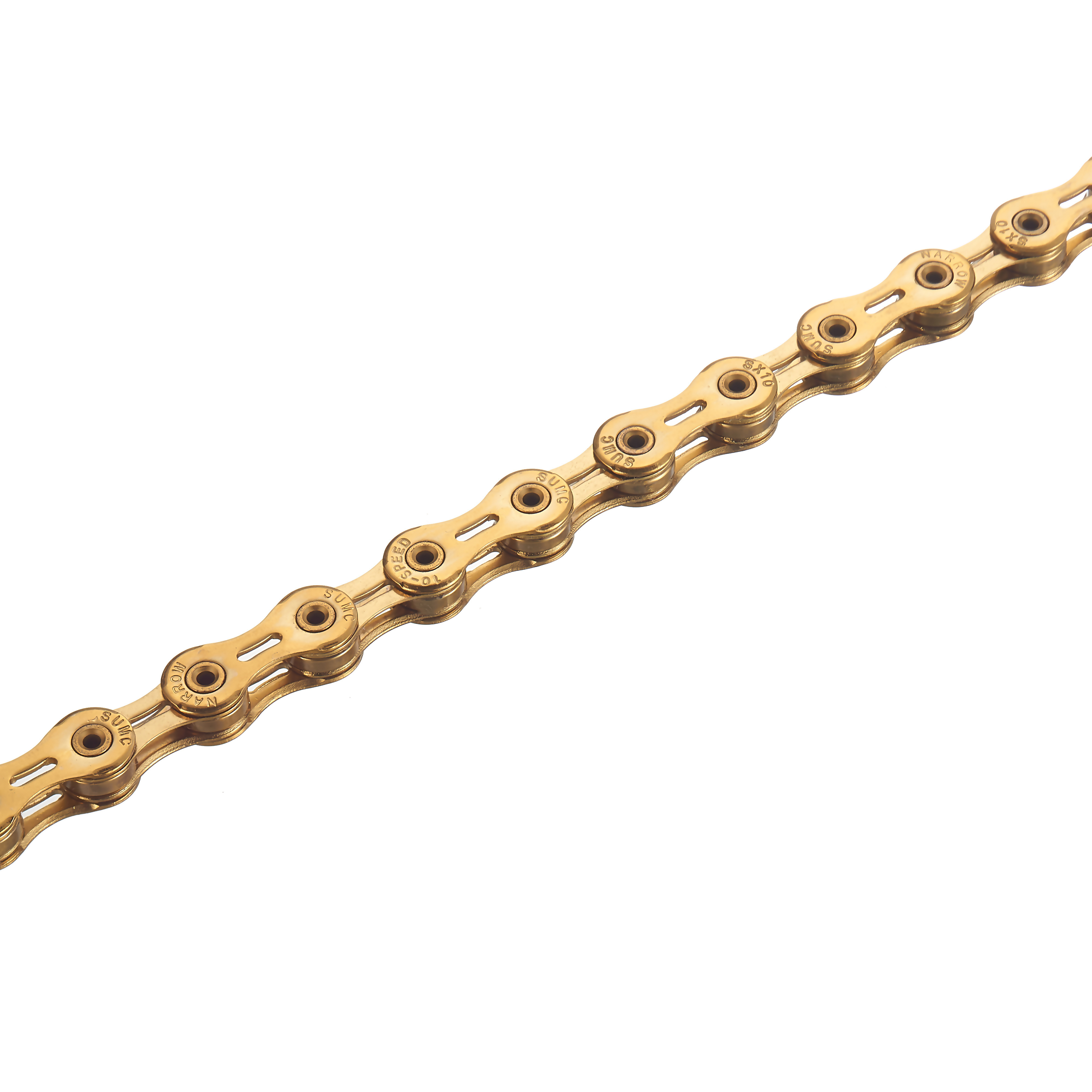 bike chain SUMC bicycle chain gold colour  10 speed antirust bicycle chain for shimano with magic buckle