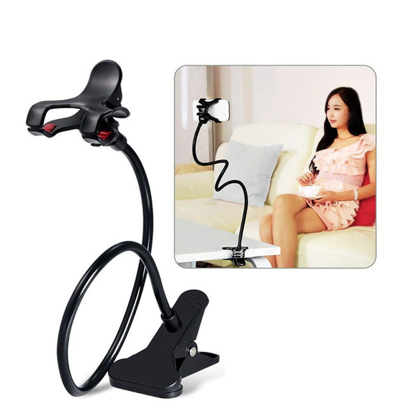 360 Creative Adjustable Phone Camara Holder with Clip Portable Solid Multi-functional Telescopic Lazy Plastic Cell Phone Holder