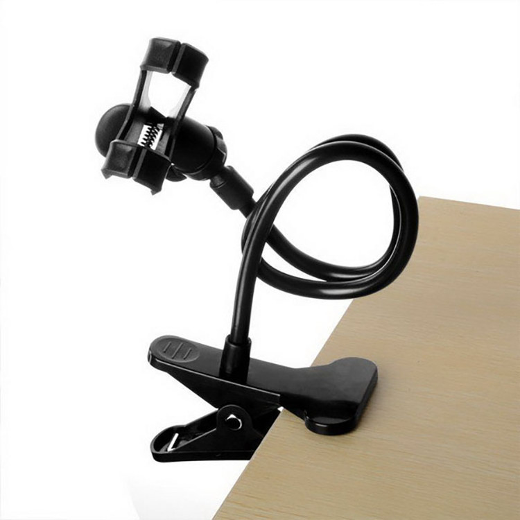 360 Creative Adjustable Phone Camara Holder with Clip Portable Solid Multi-functional Telescopic Lazy Plastic Cell Phone Holder