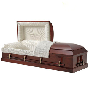 E999 American style funeral cheap wooden caskets and coffins