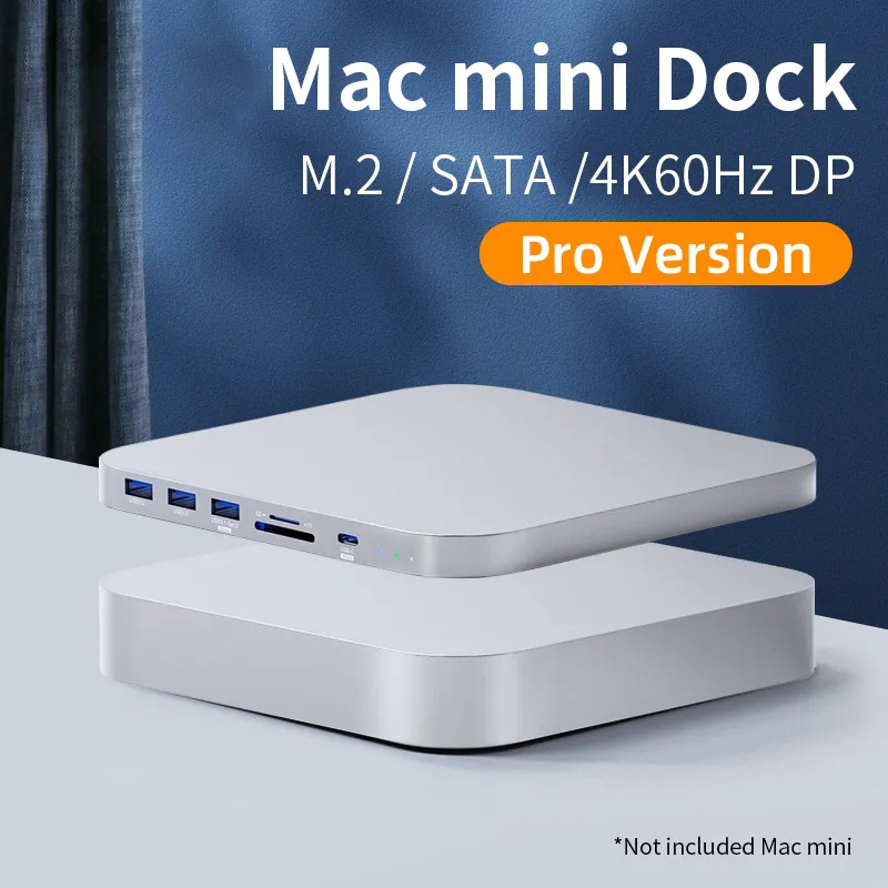 HDMI Docking station for Mac mini with M.2 dual hard SSD HDD