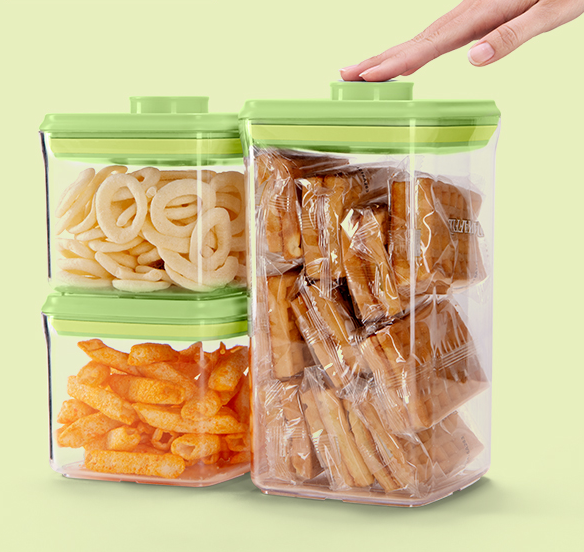 Hot Sell Airtight Pop Push Kitchen Cereal Dry Food Storage Box Organizer. Kitchenware Dog Food Storage Container Set With Lid