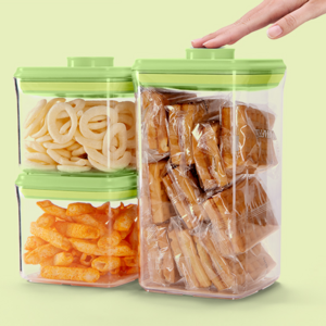 Hot Sell Airtight Pop Push Kitchen Cereal Dry Food Storage Box Organizer. Kitchenware Dog Food Storage Container Set With Lid