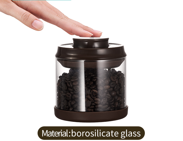 Factory Airtight High Borosilicate Glass Coffee Sugar Bottle Container With Lid. Clear Coffee Beans Storage Bottle Dispenser